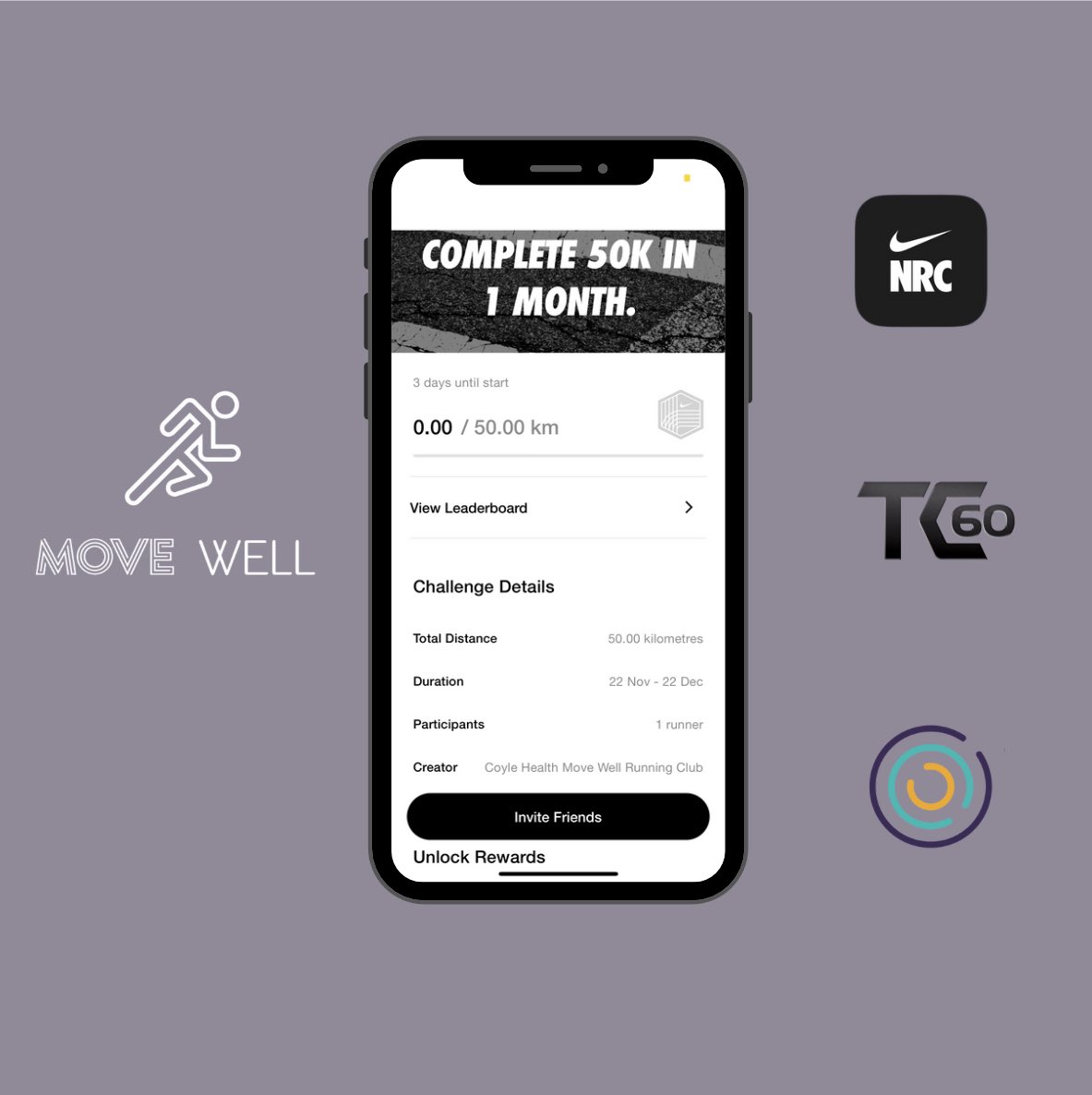 Can you complete 50k in 1 month?

Run it or Walk it!!

Starts on Monday.

Coyle Health Move Well Running Club

nikerunning.app.link/e0cSLcZWhlb