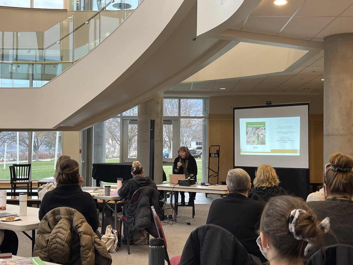 Learning about the Early Learning Framework alongside Maureen Dockendorf with amazing educators from SD67 and SD53 #sd67 #sd53 #mejdockendorf