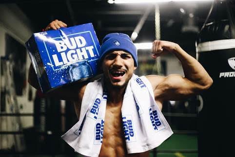 boardroom's tweet photo. Teofimo Lopez becomes the first boxer to partner with Bud Light. 
 
The World Lightweight Champ will showcase the brand across his trunks during his match on November 27th at Madison Square Garden. https://t.co/8irCNj2qfU