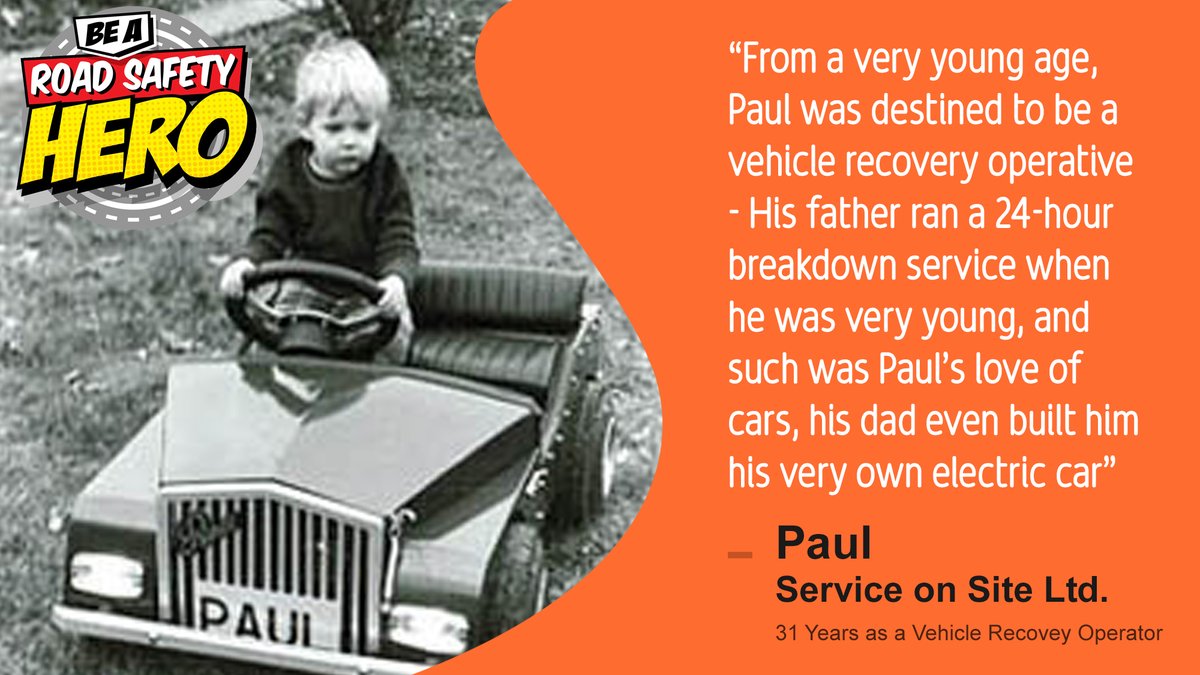 From a very young age, Service on Site’s Paul was destined to be a vehicle recovery operative... #roadsafetyheroes #roadsafetyhero #roadsafetyweek