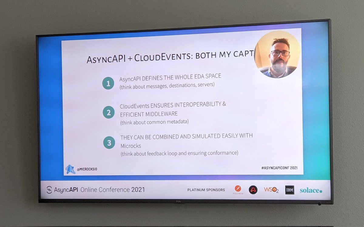@lbroudoux, Thanks for the great talk at @AsyncAPISpec conference talking about the use of #cloudevents, #asyncapi and @microcksio