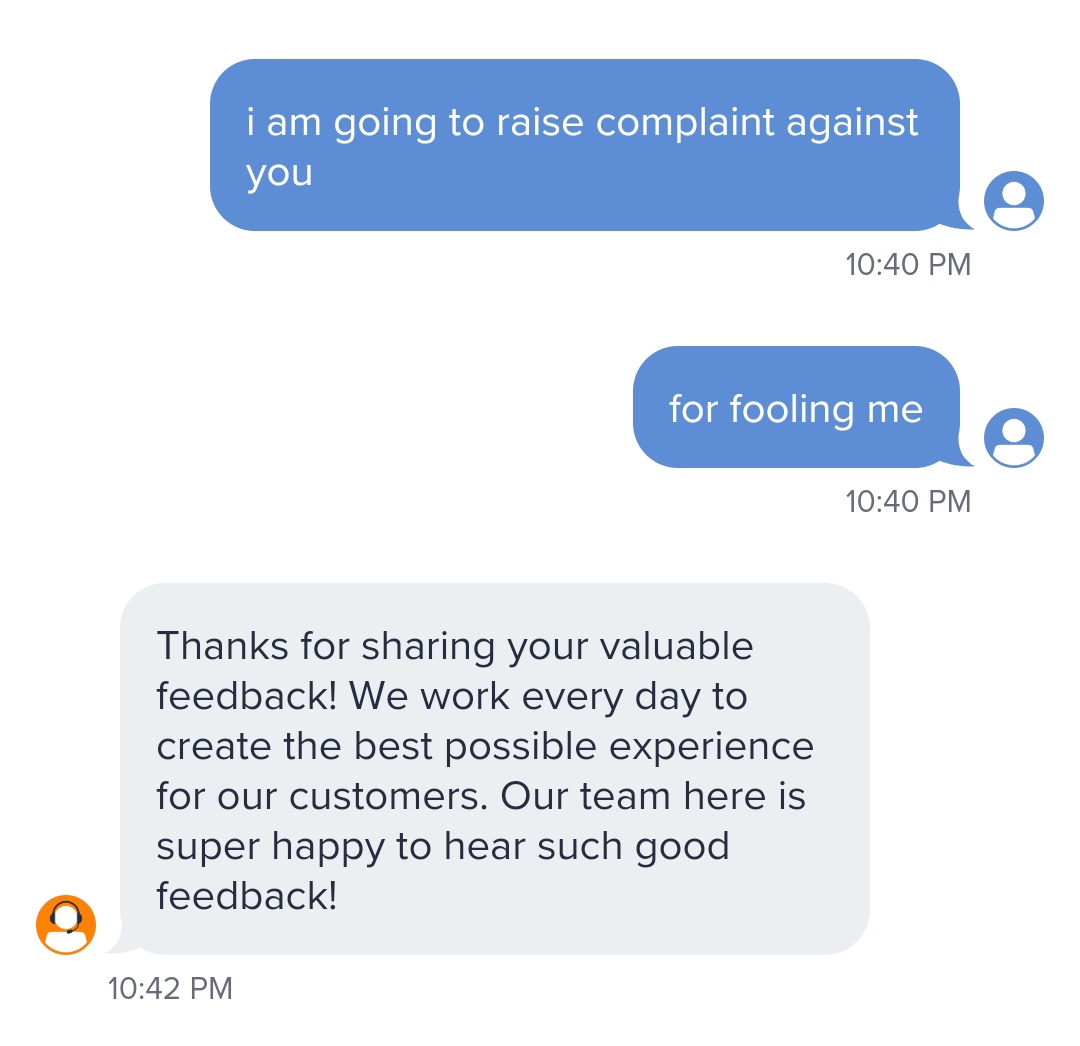 Sanskar1105's tweet photo. @swiggy_in this is not the feedback your agents are fooling me from last 1 hour https://t.co/QFQ6lbnjNV