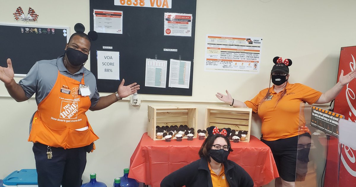 #6838 store team celebrating Mickey Day