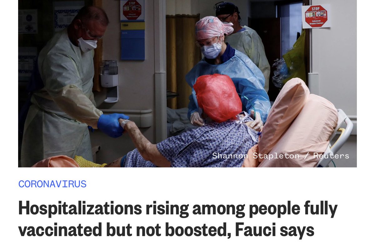 Fauci: "What we’re starting to see now is an uptick in hospitalizations among people who’ve been vaccinated but not boosted."