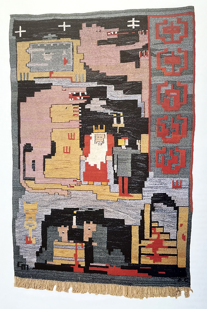 Gerhard Munthe, a 1902 tapestry from Norway, found in this book 50wattsbooks.com/products/gerha…