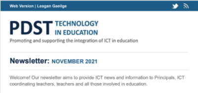SiobhanEDU's tweet photo. The latest edition of the PDST Technology in Education newsletter is available on https://t.co/VadowTAgNk. 
Find out about: 
💻Free online courses from https://t.co/DELXVqyYPI on Digital Citizenship &amp; Podcasting
💻Safer Internet Day 
💻Online workshop on misinformation
and more! https://t.co/z1m0wpRo4G