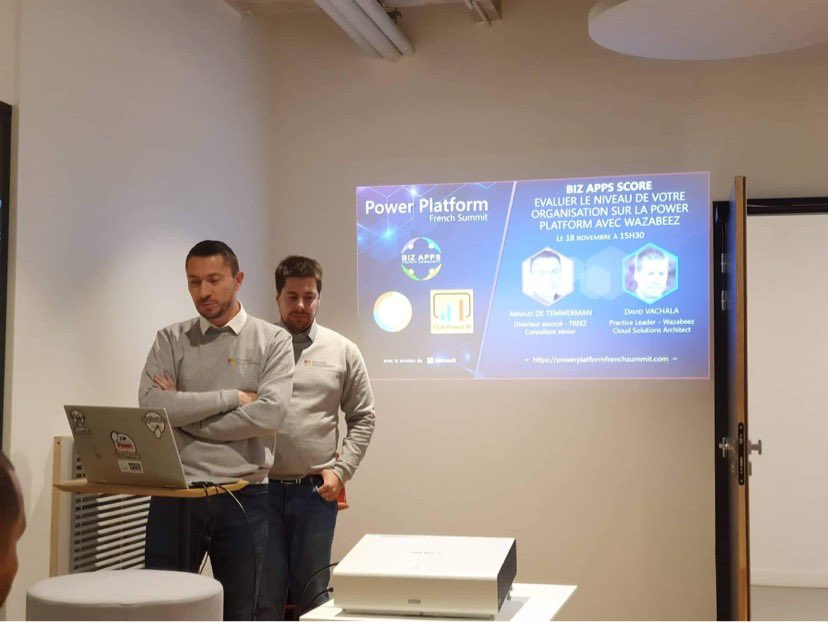 WazabeezC's tweet photo. Intervention d’Arnaud et David sur le Biz Apps Score lors de cette première journée du @french_summit !

#powerplatform #microsoft #wazabeez https://t.co/RBWeBwVwFn