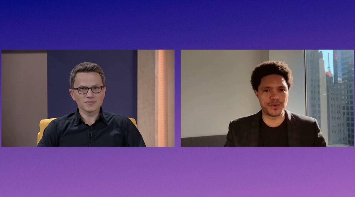 mischa's tweet image. &quot;You’re creating the tools behind the tools… you needed people to come along and say ‘you don’t need to be an engineer’ to drive a car.&quot;

— @Trevornoah on the no-code movement at #NoCodeConf, in conversation with @callmevlad