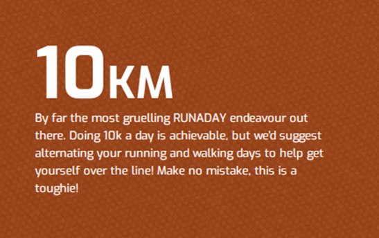 runaday_'s tweet image. Did you know #RUNADAY offers four different distances for challengers to complete? Simply pick the distance that suits your ability best when signing up! Read about the distances available below! #GoTheDistance 🏃‍♂️🏃‍♀️