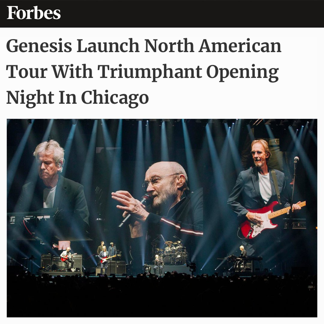 genesis_band's tweet photo. Chicago you were incredible! Thanks to @Forbes for the kind words. Who’s excited for Washington DC tonight? 🎸 

Read @radioJimRyan's review in full here: https://t.co/fHSPFjotpV

#LastDomino https://t.co/pYvC5So3Ae