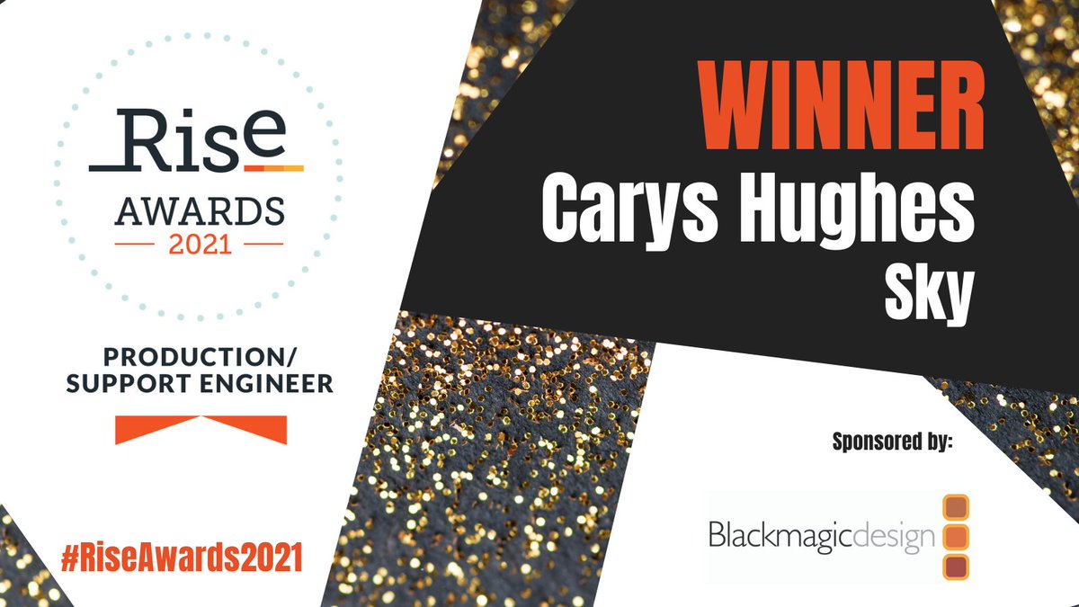 Rise_WIB's tweet photo. And the Production Support Engineer Award goes to... Carys Hughes from @SkyGroup ! Congratulations, Carys! 👏👏👏 It’s great to see you being recognised for your dynamic &amp; innovative approach to your work &amp; in inspiring others. Sponsored by @Blackmagic_News  #RiseAwards21 https://t.co/biABdsoyyN