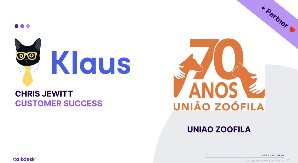 zkerravala's tweet photo. woo! @klausapp at @Talkdesk   #CXDigitalShowdown making a donation to Anos Uniao Zoofila https://t.co/DBZwrc44iE