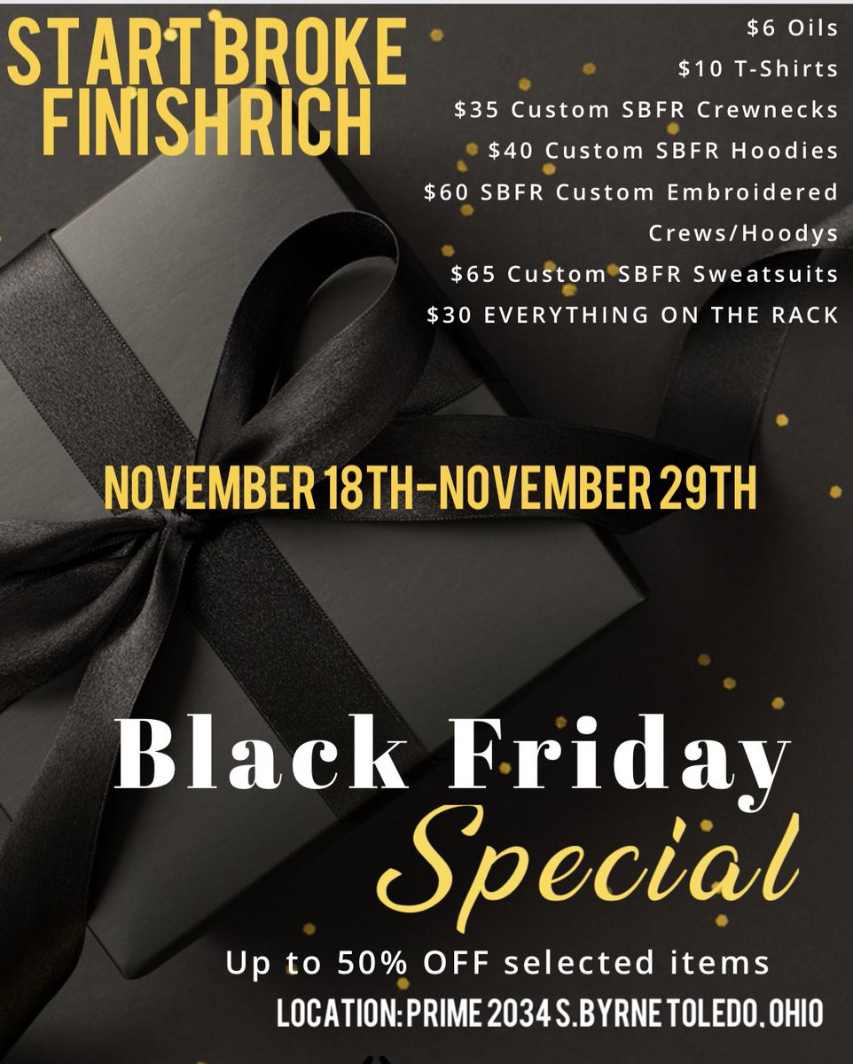 RockyDuh1's tweet photo. I told y’all I was thinking of deal. All the way until Black Friday. Shop #SBFR 🏁 https://t.co/og8lEHKzHS