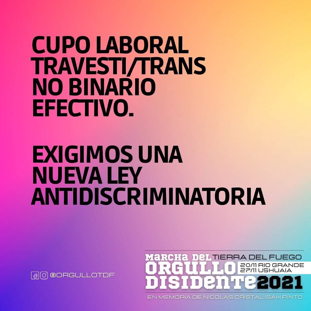 PolyAbba's tweet image. Estos son los reclamos de la MARCHA DEL ORGULLO DISIDENTE TDF 2021🏳️‍🌈✊ 
#OrgulloTDF #Orgullo2021 #TierraDelFuego #orgUSHo2021 #oRGgullo2021 #Ushuaia #Tolhuin #RioGrande #MarchaDelOrgullo #LGBTIQ+