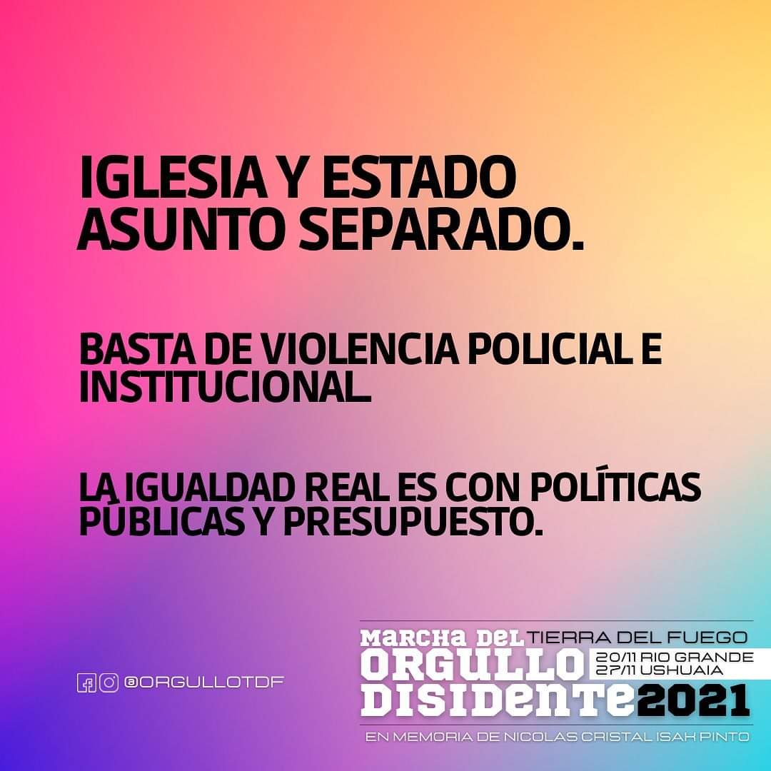 PolyAbba's tweet image. Estos son los reclamos de la MARCHA DEL ORGULLO DISIDENTE TDF 2021🏳️‍🌈✊ 
#OrgulloTDF #Orgullo2021 #TierraDelFuego #orgUSHo2021 #oRGgullo2021 #Ushuaia #Tolhuin #RioGrande #MarchaDelOrgullo #LGBTIQ+