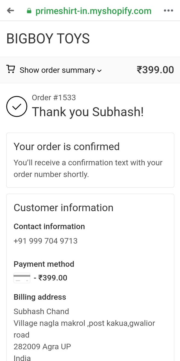 Subhash96790853's tweet photo. शोपियां Customer Care https://t.co/xJAPqjhEH1

Pls answer me mere order ki dilevery kab tak hogi https://t.co/J2hwpBhbxl