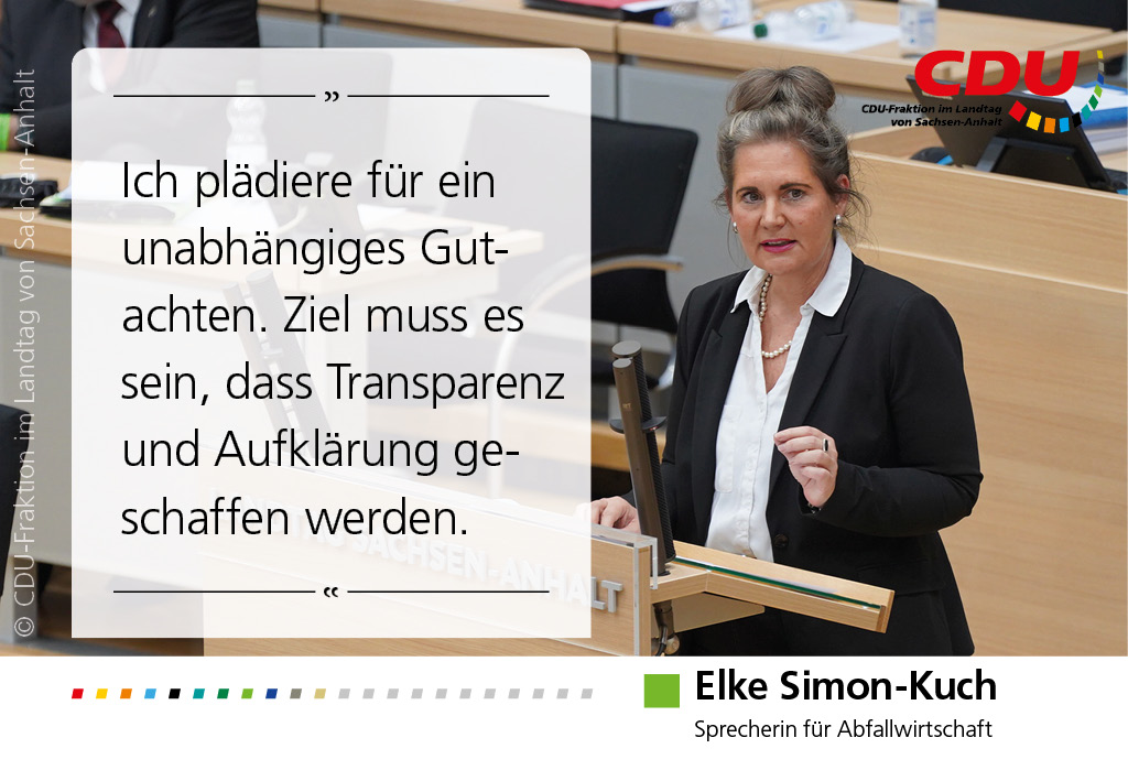 cdufraktion_LSA's tweet photo. ✅Zum heutigen Tagesordnungspunkt "Sofortiger Einlagerungsstopp für die #Deponie der Deponieklasse II in #Roitzsch, sagt unsere Sprecherin für #Abfallwirtschaft, Elke Simon-Kuch: https://t.co/aI23kLXPIK