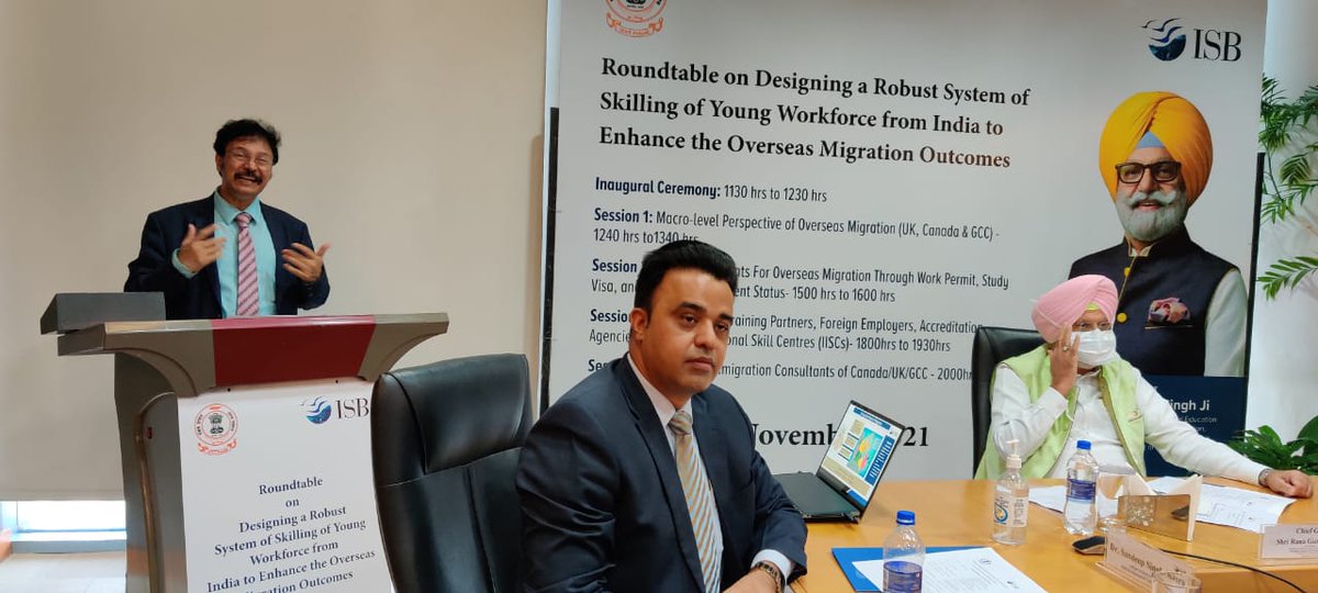kaurass's tweet image. On 17 Nov.2021 Dr. Sandeep Kaura,Advisor to Govt. of Punjab welcomed Rana Gurjeet Singh Cabinet Minister&amp;amp; 450dignitaries including Foreign High Commissioners for a roundtable on"Designing a Robust System of Skilling of punjab #YoungWorkforce to enhance #OverseasMigration @CMOPb