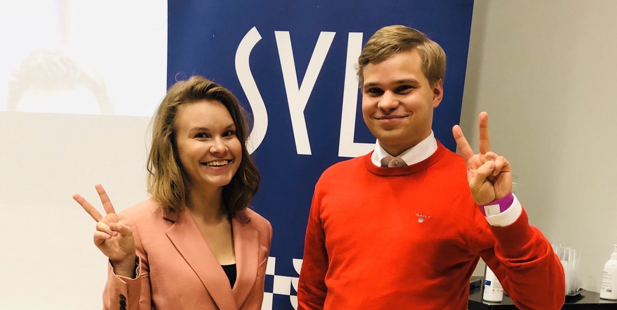 SoinsaariAnne's tweet photo. Mulla oli juuri suuri kunnia haastatella hallitus- ja pj-ehdokkaat @SYL_FIN ensi vuoden hallitukseen yhdessä @kimkujala kanssa. 

Niin päteviä tyyppejä kaikki. Oon paitsi opiskelijaliikkeen alumni myös suuri fani - tää porukka on tulevaisuutta luova voima 💪 #SYLliittari https://t.co/nSs96lTWuB