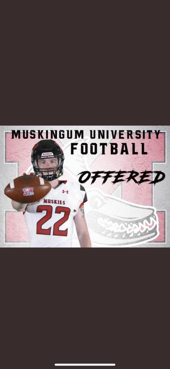 nate07383027's tweet photo. After a great talk with coach Dunning I would like to say I have received my first offer from Muskingum university.  @fairfieldfb @coach_zeek https://t.co/WG0PAaPvHE