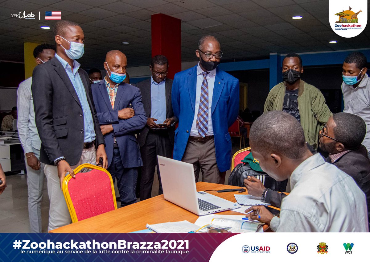 Visite du Conseiller à l'économie numérique M. Francis Seck à <a href="/Yekolab/">Yekolab Community</a> pour encourager les participants au #zoohackathonbrazza2021 initié par le gouvernement des États-Unis. <a href="/USEmbassyBrazza/">m</a> <a href="/PostesTelecomcg/">PostesTélécomsECoNum</a>