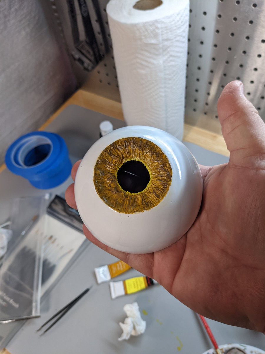 MantaCreations's tweet photo. This is a big eye, that'll be going into a really big head! Still needs clear resin and line cleanup https://t.co/IZU0DvfF0v