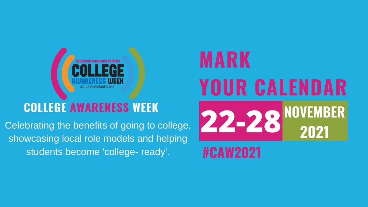 ISSU is proud to be a supporter of <a href="/CollegeAware/">College Awareness Week (CAW)</a>
We are excited for students to get involved in next week's launch and events. 👩‍🎓🏫👨‍🎓 #CAW2021 

📅Full details of #CAW2021 events at collegeaware.ie

#ISSU4U #ISSU #CAW2021