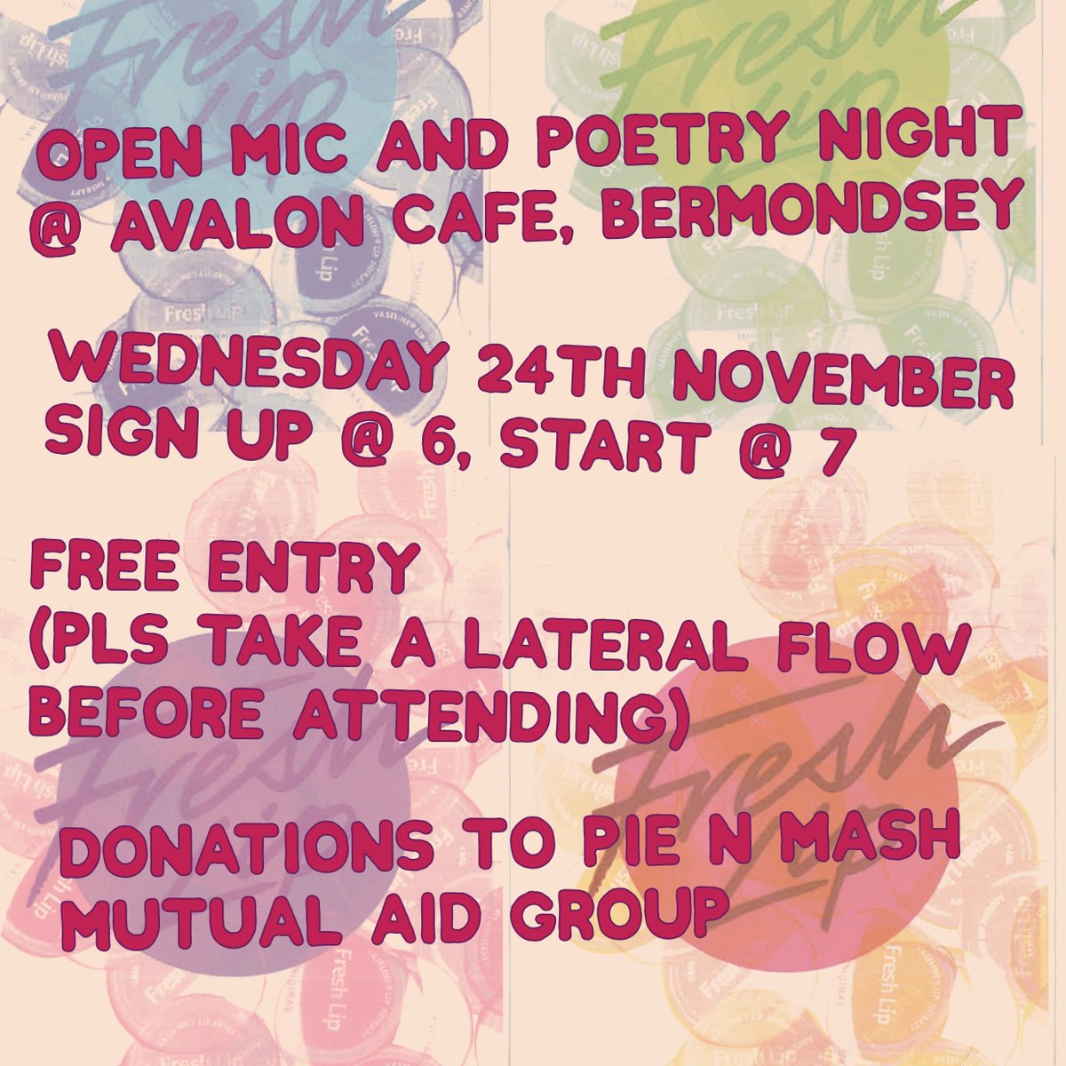 fresh_lip's tweet photo. it's this wednesday! u know the drill by now 🧡🧡🧡 see u there bbs! https://t.co/Qvr4QuJvIH