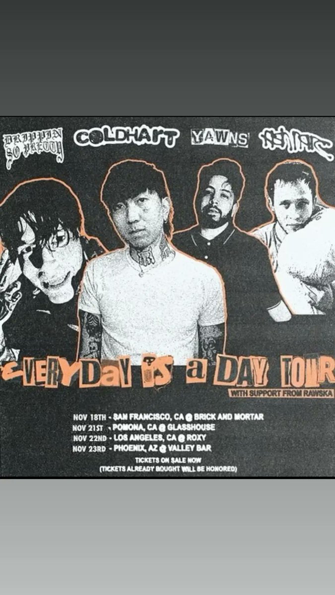 CloudKillCA's tweet photo. Sunday!! Don't miss out on this epic event with @drippinsopretty @yawnscult @Coldh4rt @fish_narc
At @theglasshouse in Pomona
#theglasshousetheater #pomona #drippinsopretty #coldhart #yawns #fishnarc #emorap #rap #event #sadboys #cloudkill https://t.co/NheYytLAqa