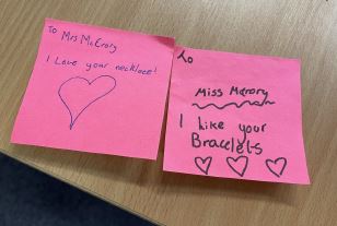 Paisley_Grammar's tweet photo. This week we have been spreading kind words in Personal Support. Mrs McCrory was so happy with the comments she got from her S1 Personal Support class that we had to share.#WeArePGS #5daysofkindness @PgsSkye @PgsMull @pgsiona1 @_respectme_ https://t.co/1fWkbLR0rp