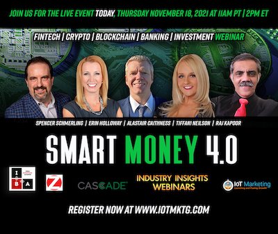 CynthiaBaker's tweet photo. Join us TODAY at 11am PT | 2pm ET for our event "Smart Money 4.0" on Thursday November 18, 2021, to hear from industry experts on how the banking and finance industries have evolved and where they are headed. https://t.co/WMyVWo9bc5
#finance #fintech #banking #investing #crypto https://t.co/XaaSQU0XtA