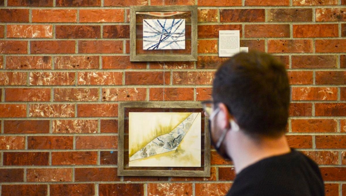 MSU_Grad_School's tweet photo. George Schaible's and Alexis England's artwork is currently featured in the Bozeman Public Library. The exhibit combines art with science, technology, engineering and mathematics communication.

Check out the full story here!
https://t.co/VE6KjozWiA

#MSUGraduateSchool #gradlife https://t.co/IU9KJVLq5c
