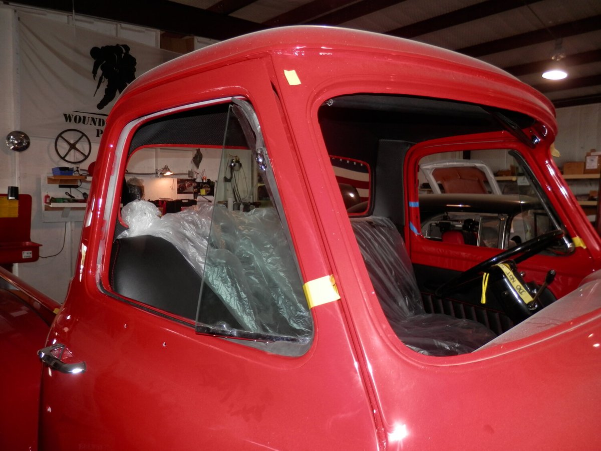 texomaclassics's tweet photo. 1955 Ford F100 - The wing window have been rebuilt and had new seals. They have been mocked up in the driver and passenger doors. 
#FordF100 #1955Ford #1955F100 #1955FordF100 #Ford #F100 #WingWindows #RebuiltWingWindows #ClassicRestoration #OldCarsNew #ClassicTruck #ClassicPickup https://t.co/GCHrzTEkhJ