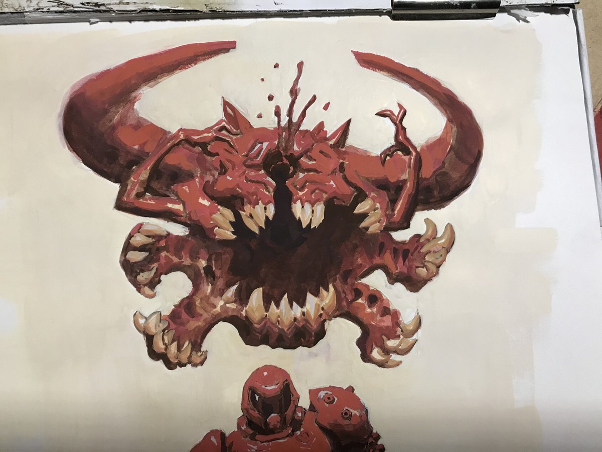 VideoArtGame's tweet image. Fan art | Doom Eternal in gouache style

Artist: @Edward_Delandre