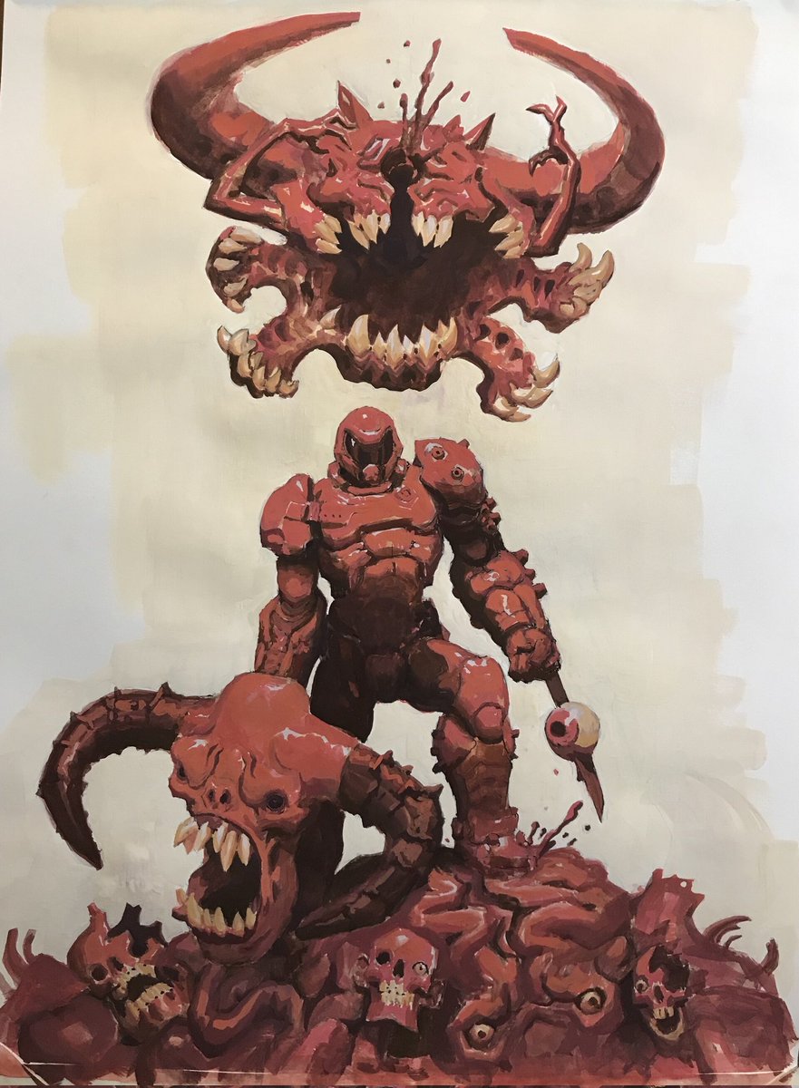 VideoArtGame's tweet image. Fan art | Doom Eternal in gouache style

Artist: @Edward_Delandre