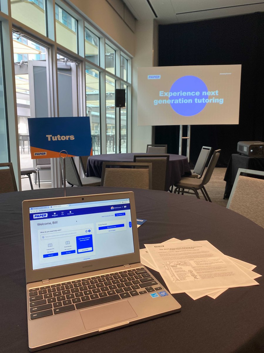 paperlearning's tweet photo. #CITE2021 attendees, have a bite (or many!🍪) while you explore next-gen tutoring with live demos of Paper in our hospitality suite, meeting room 9! Plus, enter for a chance to win an iPad Mini. Top-quality, on-demand, virtual HDT for all? Yes, please.

#PaperAtCITE https://t.co/rweqKjizQ2