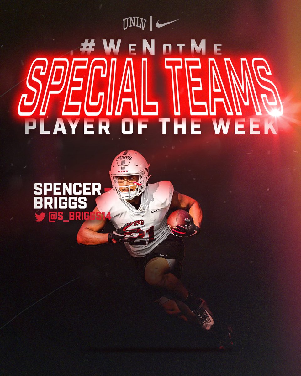 unlvfootball's tweet photo. Game 1️⃣1️⃣ #WeNotMe scout team players of the week‼️

🎰 @S_BRIGGS14 
🎰 @joshtihada 
🎰 @iaamjuice https://t.co/WsOCETLSfS