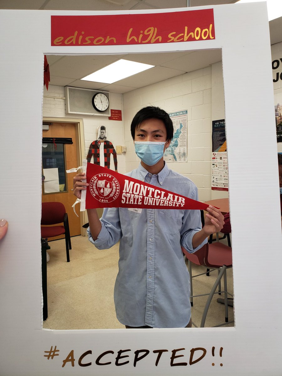 EdgarEHS's tweet photo. Thanks for a great instant decision day @montclairstateu !!! @Edison_HS @EHS226 @EdisonAVID https://t.co/wY0XJDzT2k