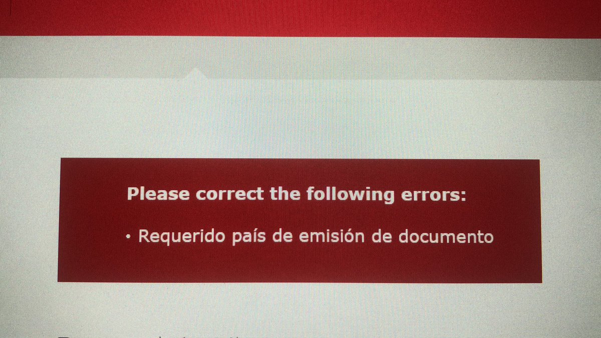 Kingkozes's tweet photo. @iberia @Iberia_en intento hacer check in para mi suegra y me dice esto una y otra vez. Trying to check in my mother in law for her flight and I put all info and it keeps asking for this #Helpme #Ayuda https://t.co/dumTsHuNsX