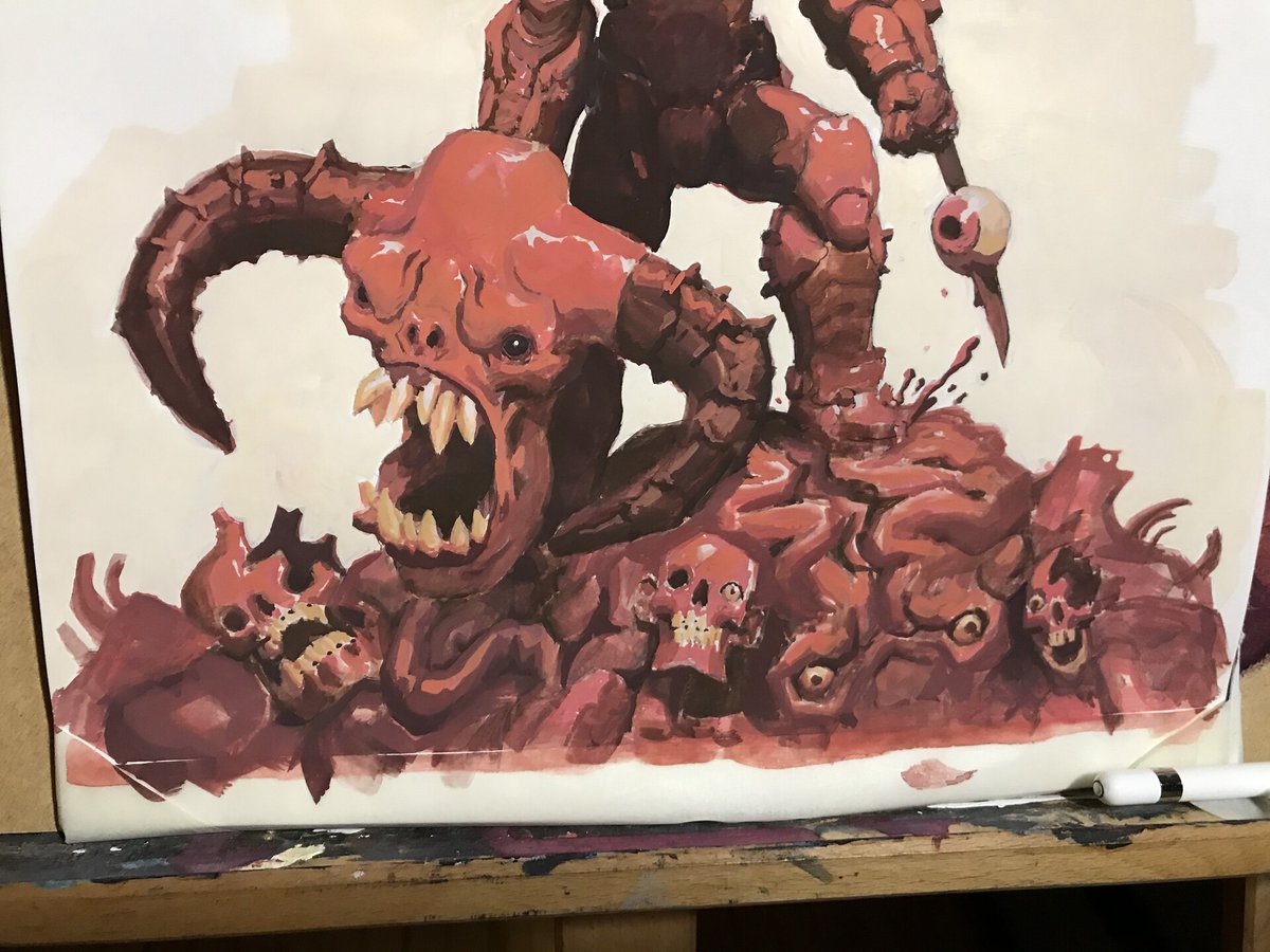 VideoArtGame's tweet image. Fan art | Doom Eternal in gouache style

Artist: @Edward_Delandre