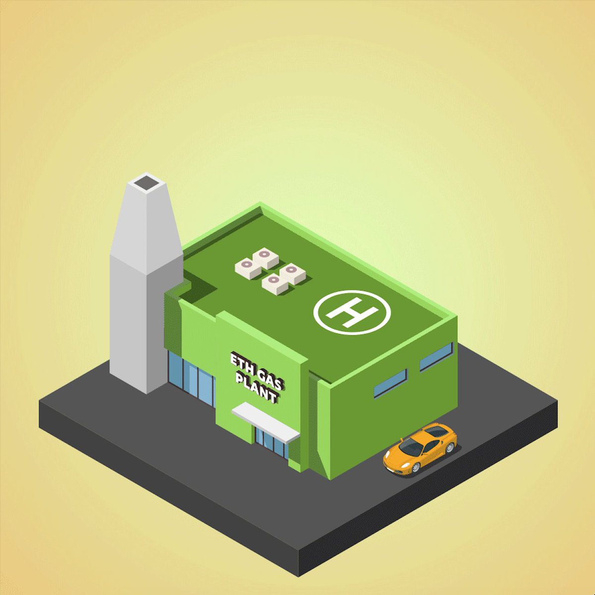 SolpolisNFT's tweet photo. It’s #SneakPeek time! A lot of industrial buildings are going to be in Solpolis. We think #ETH maxis will love this one. #Metaverse #NFTs #SolanaNFT #NFT 
#lambo https://t.co/2h0UK4Mvzd