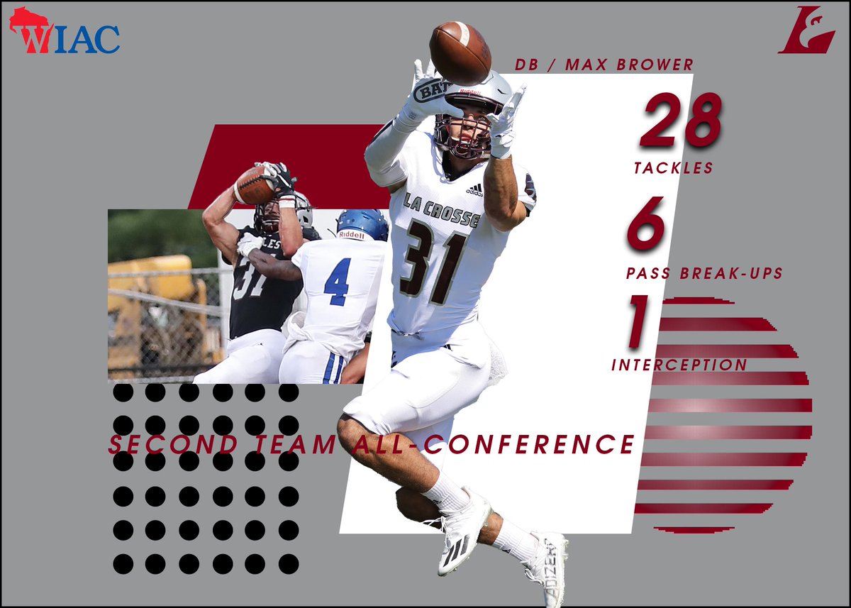 UWLEagleFB's tweet photo. @maxbrower1 Second Team, Defensive Back https://t.co/zWfce7T0Ku