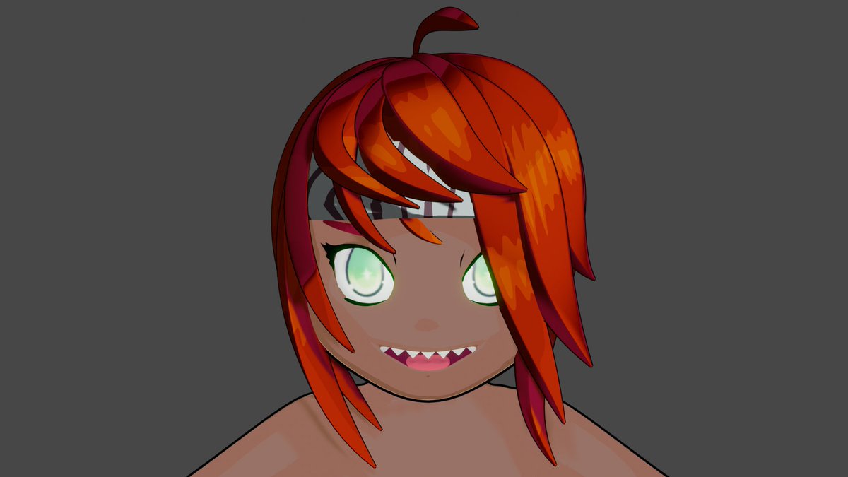 yivoDev's tweet photo. And another one~ Learned about a new hair technique and so far it's turning out fine~ #indiedev #characterdesign #blender #gamedev https://t.co/vVxB5wOOBt