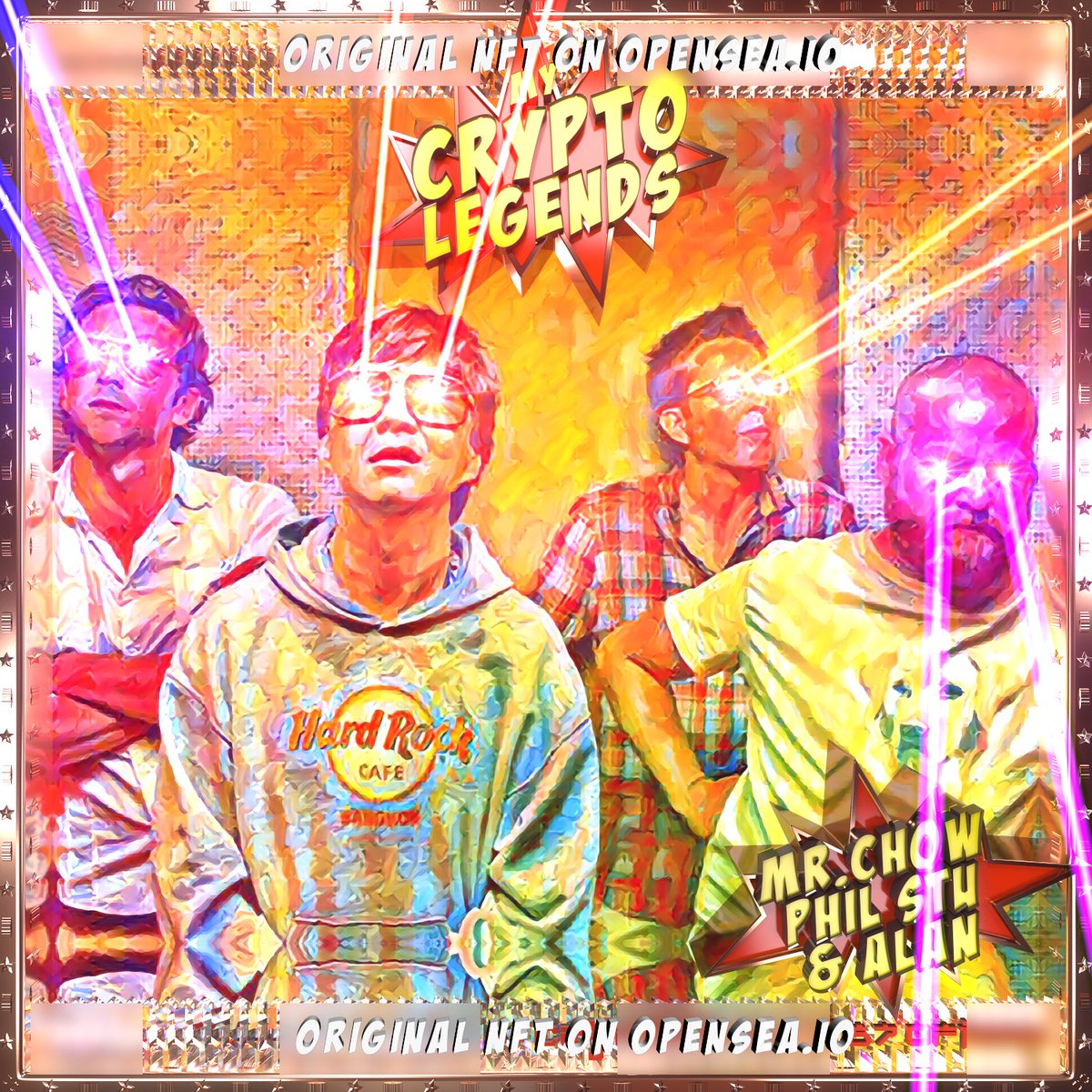 mycryptolegends's tweet photo. Mr.Chow &amp; Hangover Crew :) 🤣🤣🤣 CRYPTOLEGENDS # 67 of 1000 NFTs!
Like &amp; Follow :)
#cryptolegends #nft #hangover #hangovermovie
#nftart #nftartist #rarenft #nftcollection #nftmeme #nftpic #nftcollectors #cryptoart #cryptoartist #nftcollector #artcollector #crypto #nfts #nftsale https://t.co/w2sapNF21X