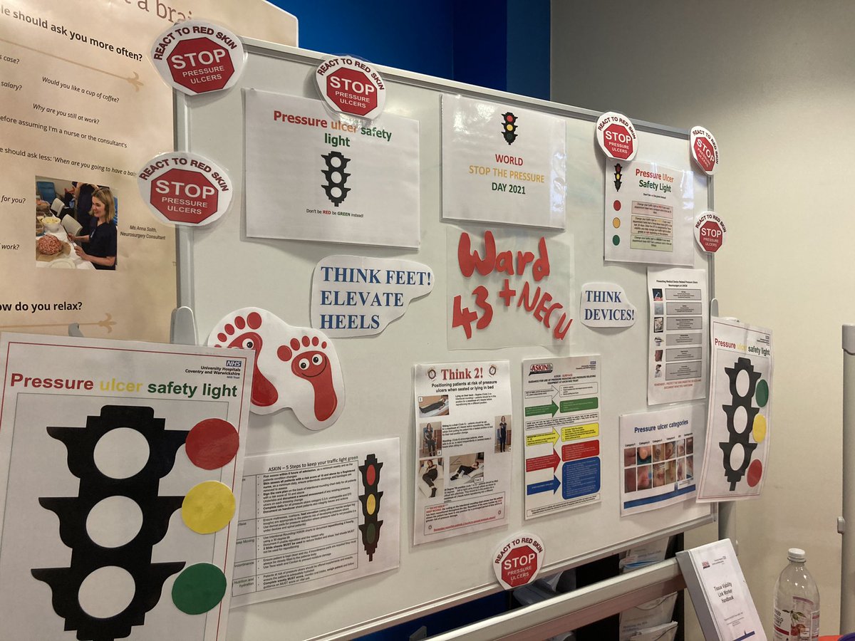 TVN_UHCW's tweet image. #teamneuro @nhsuhcw effort link workers with awesome engagement from staff of all grades today and a day room transformed into #stopthepressure for the day #PUsafetylight #welldone