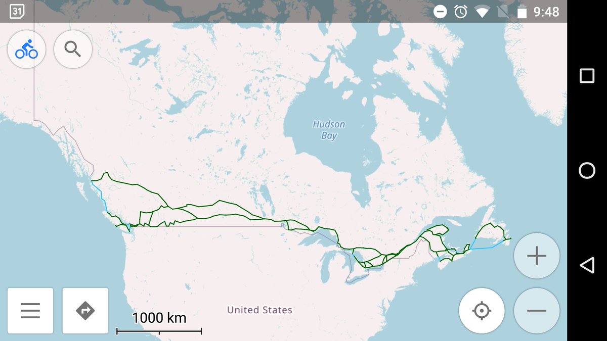 acrosscanada's tweet photo. Hey @MapArtMaps did you know that the Proposed National Cycling Route Network of Canada is finally available for free CC-BY in GPX format?  It would be great to see a detailed route map book made for this. :) https://t.co/3Rrd6EvAHM