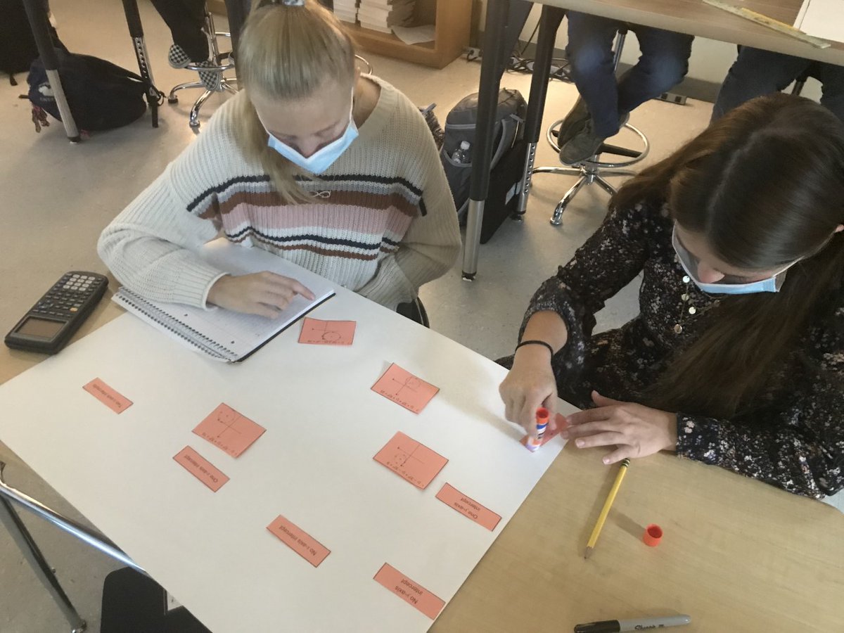 MagnoliaAlgebra's tweet photo. College Algebra students completed a formative assessment lesson on equations of circles from the Mathematics Assessment Project. Poster winners will be announced tomorrow. 

https://t.co/KWBDuR2tKn
"Sorting Equations of Circles 2"

#formativeassessment
#cooperativelearning https://t.co/BNf79SFCZf