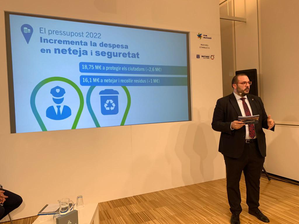 "Estem compromesos amb la ciutat i amb els veïns i veïnes de #Mataró. El Pressupost 2022 porta més seguretat i més neteja, i suposa un enfortiment dels serveis públics pels mataronins i mataronines."

🗣 <a href="/DBotePaz/">David Bote Paz</a> a #AudiènciaMataró