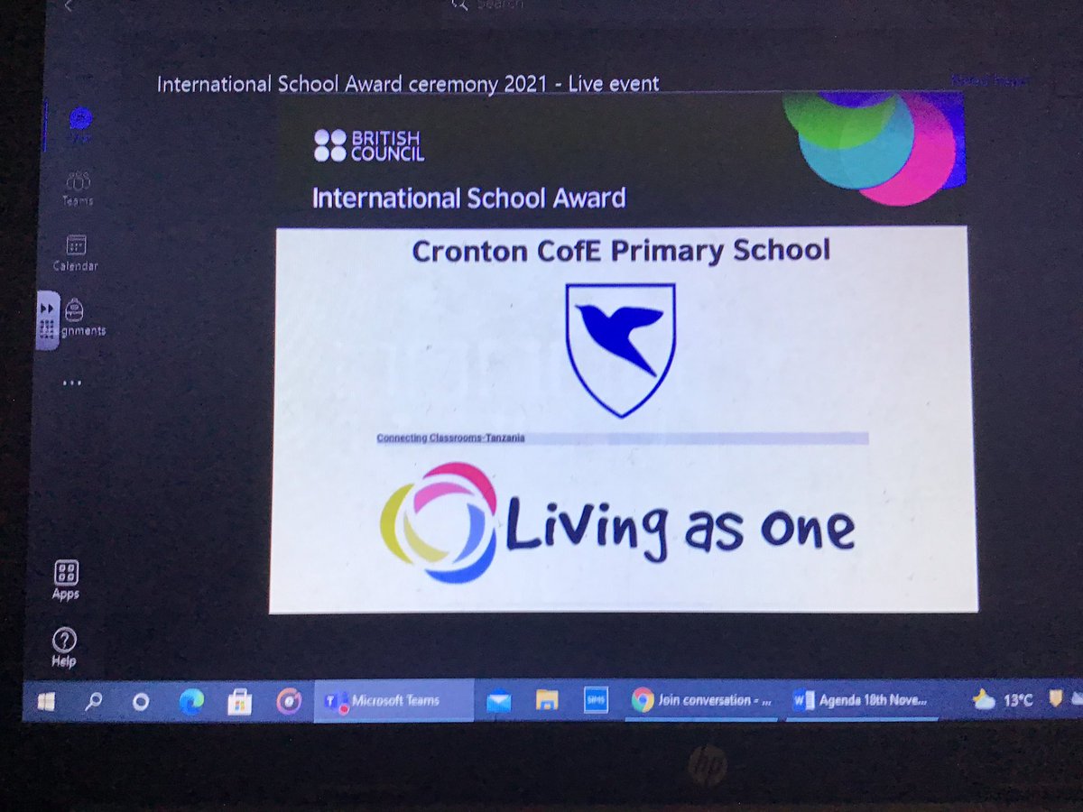 crontonceschool's tweet photo. We are so proud to have received our International School Award at the remote service today. It shows the commitment of all our staff and school community to continue to develop and create global citizens. #ISA2021 @crontonceschool @LDSTEducation #Livingasone https://t.co/E4HoXbXDKP