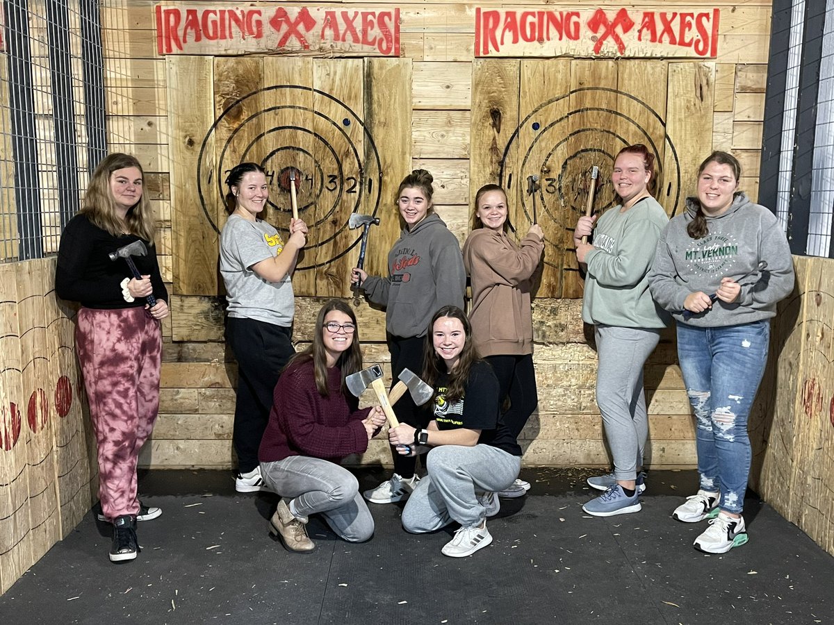 MV Squad members slinging axes for their fall rewards trip! <a href="/MVHighSchool/">Mount Vernon HS</a>